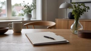 Juridiske dokumenter og en kuglepen til en artikel om Hvad er uskiftet bo?.